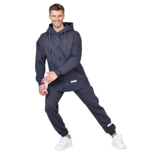 Men Winter Set (Hoody With Zipper _ Sweatpants Set) - Plain 2