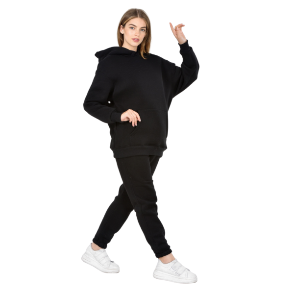 Women Winter Set (Hoody & Sweatpants) - TGMB Black Color