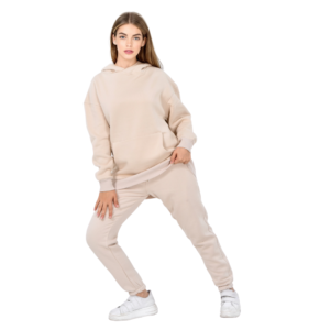 Women Winter Set (Hoody & Sweatpants) - TGMB Cream Color