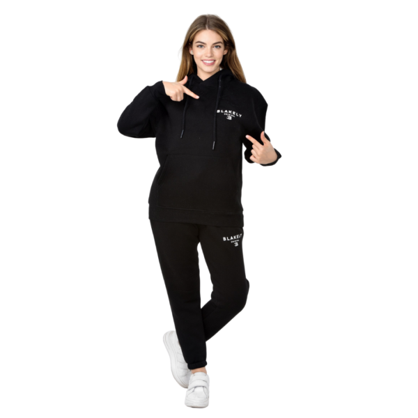 Women Winter Set (Hoody _ Sweatpants) - Blakely Black Color