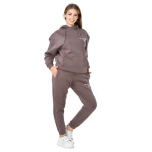 Women Winter Set (Hoody _ Sweatpants) - Blakely Brown Color