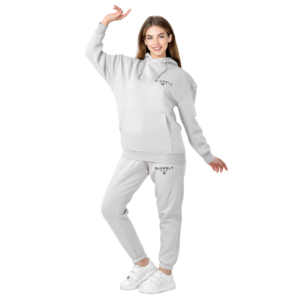 Women Winter Set (Hoody _ Sweatpants) - Blakely Light Gray Color 1