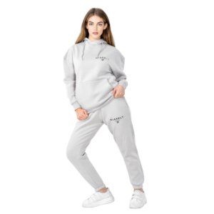 Women Winter Set (Hoody _ Sweatpants) - Blakely Light Gray Color 3