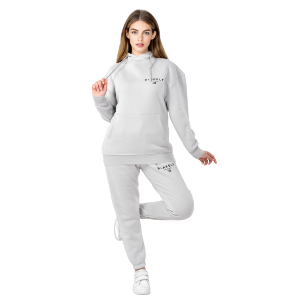 Women Winter Set (Hoody _ Sweatpants) - Blakely Light Gray Color