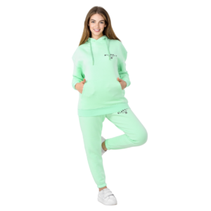 Women Winter Set (Hoody _ Sweatpants) - Blakely Mint Green Color 2