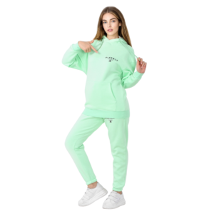 Women Winter Set (Hoody _ Sweatpants) - Blakely Mint Green Color 4