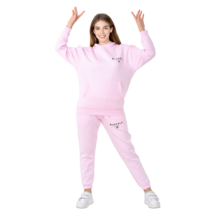 Women Winter Set (Hoody _ Sweatpants) - Blakely Pink Color 3