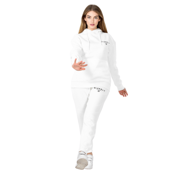 Women Winter Set (Hoody _ Sweatpants) - Blakely White Color